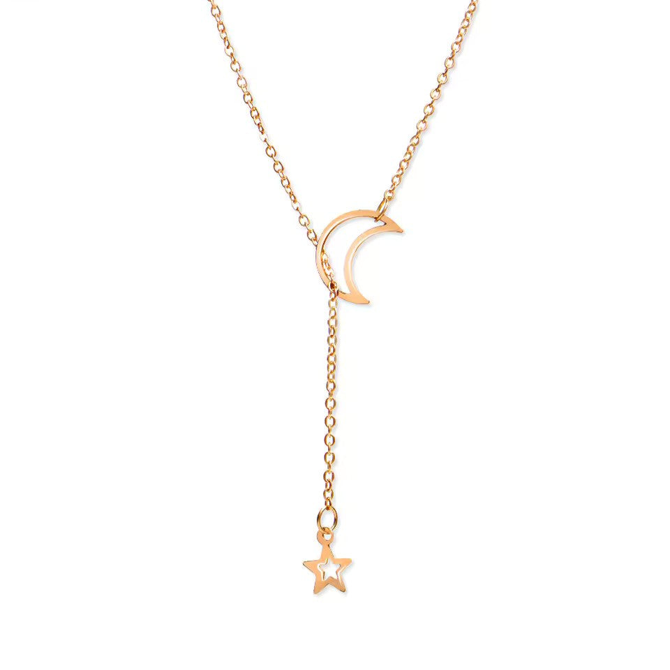 Elegant Moon & Star Choker – A Touch of Celestial Beauty