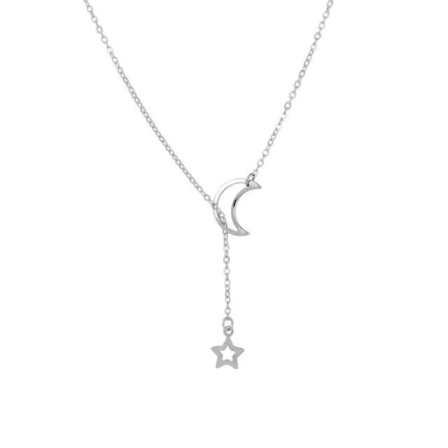 Elegant Moon & Star Choker – A Touch of Celestial Beauty
