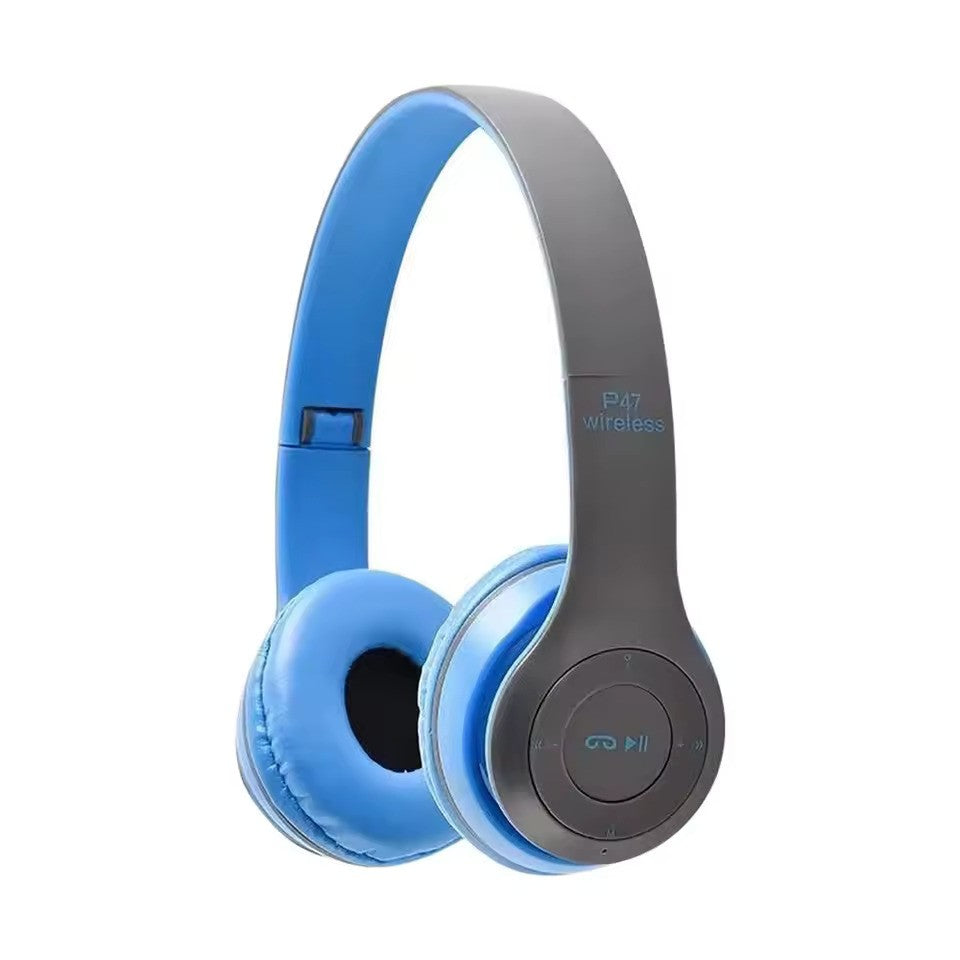 P47 Wireless Bluetooth 5.0 Headset – Foldable & Stereo Sound
