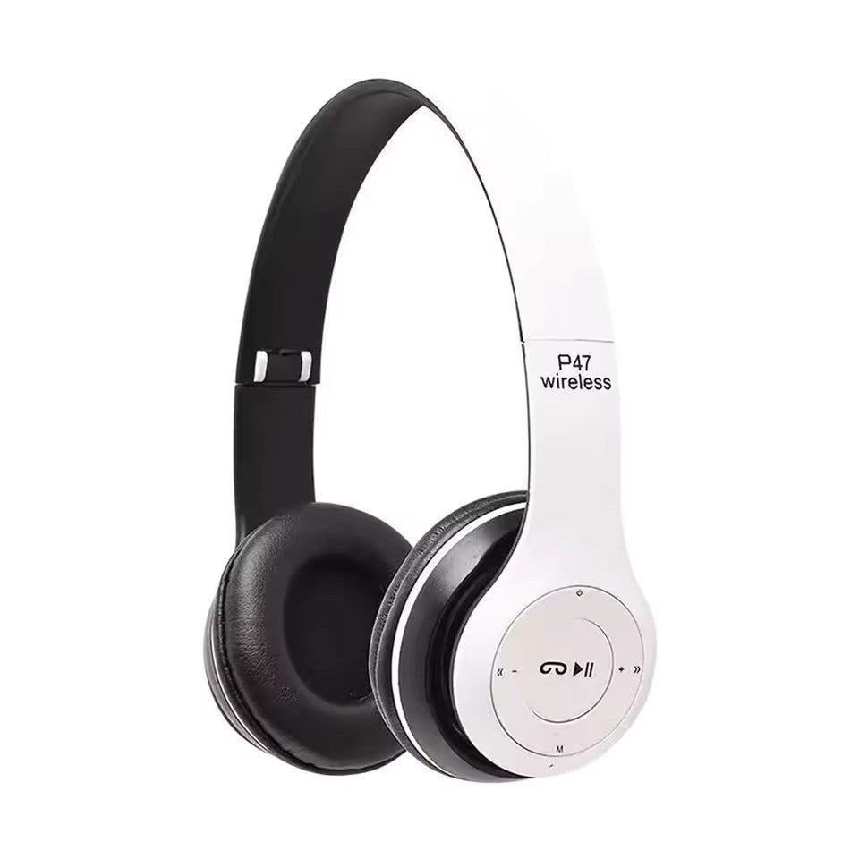P47 Wireless Bluetooth 5.0 Headset – Foldable & Stereo Sound