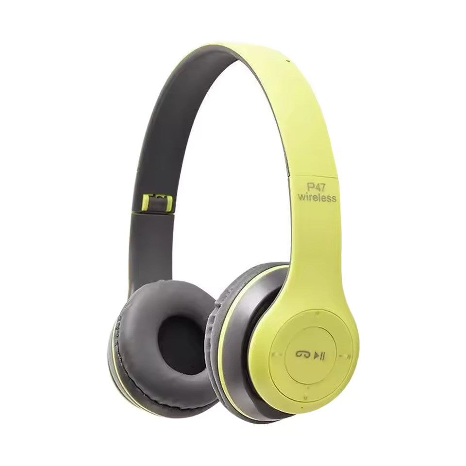 P47 Wireless Bluetooth 5.0 Headset – Foldable & Stereo Sound