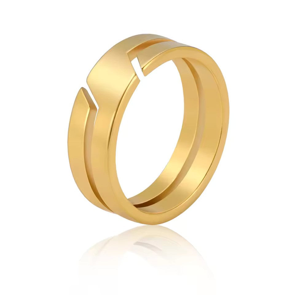 Skyrim Stainless Steel Ring – Minimalist Black Band for Men & Women