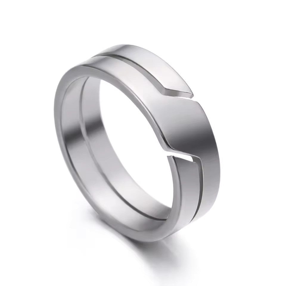 Skyrim Stainless Steel Ring – Minimalist Black Band for Men & Women