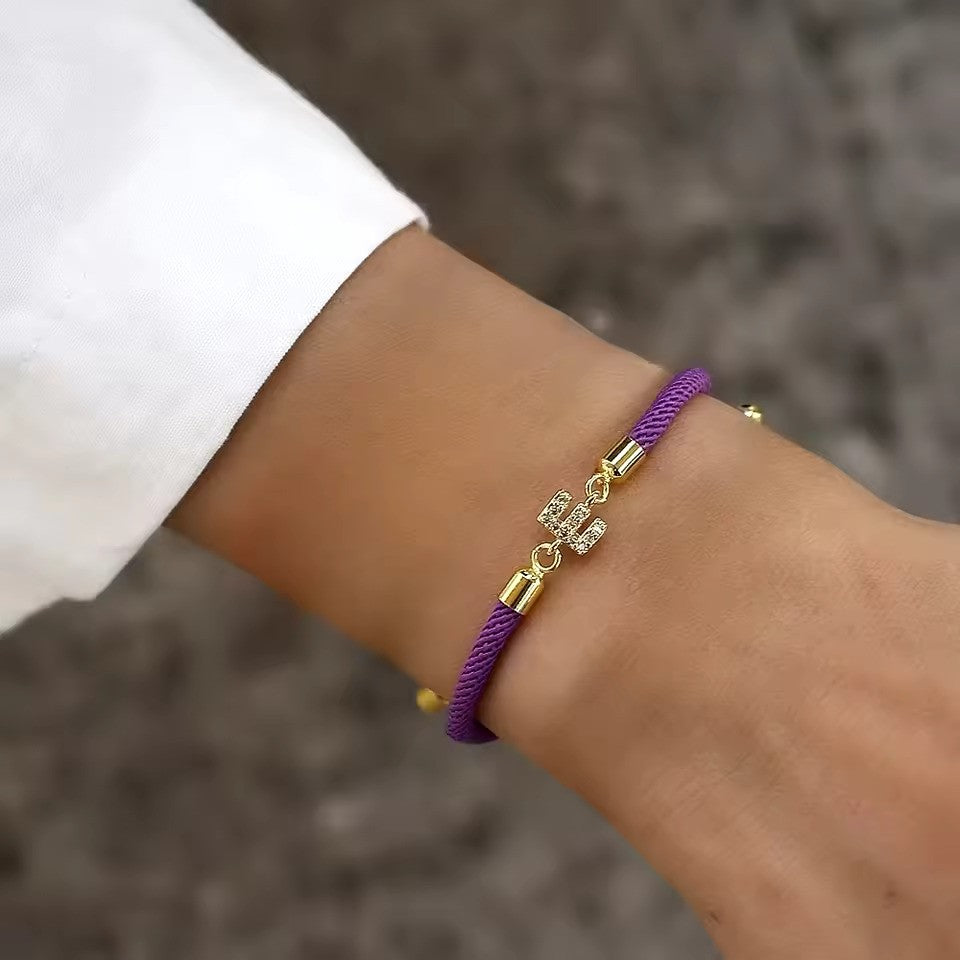 Fashion Initial Letter Charm Bracelet – Adjustable & Elegant