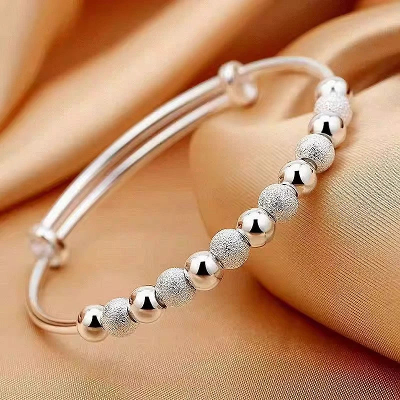 Silver-Color Luxury Beads Bracelets