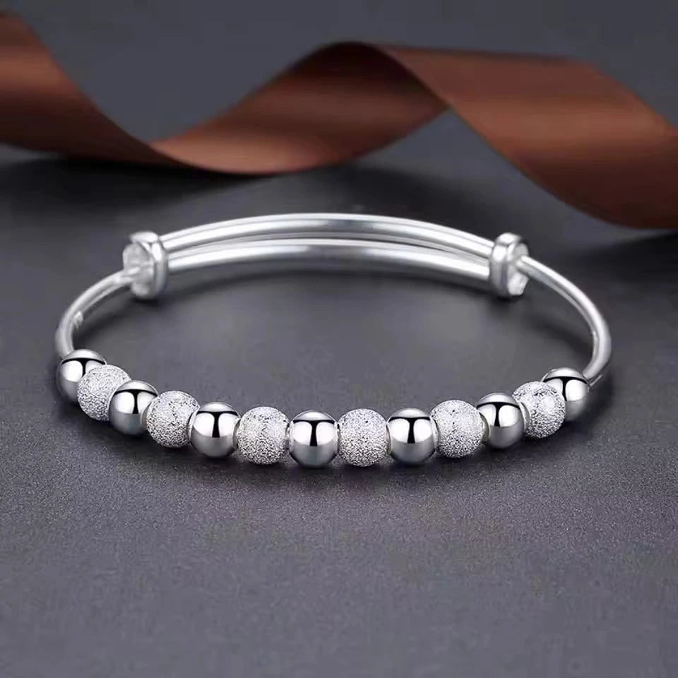 Silver-Color Luxury Beads Bracelets