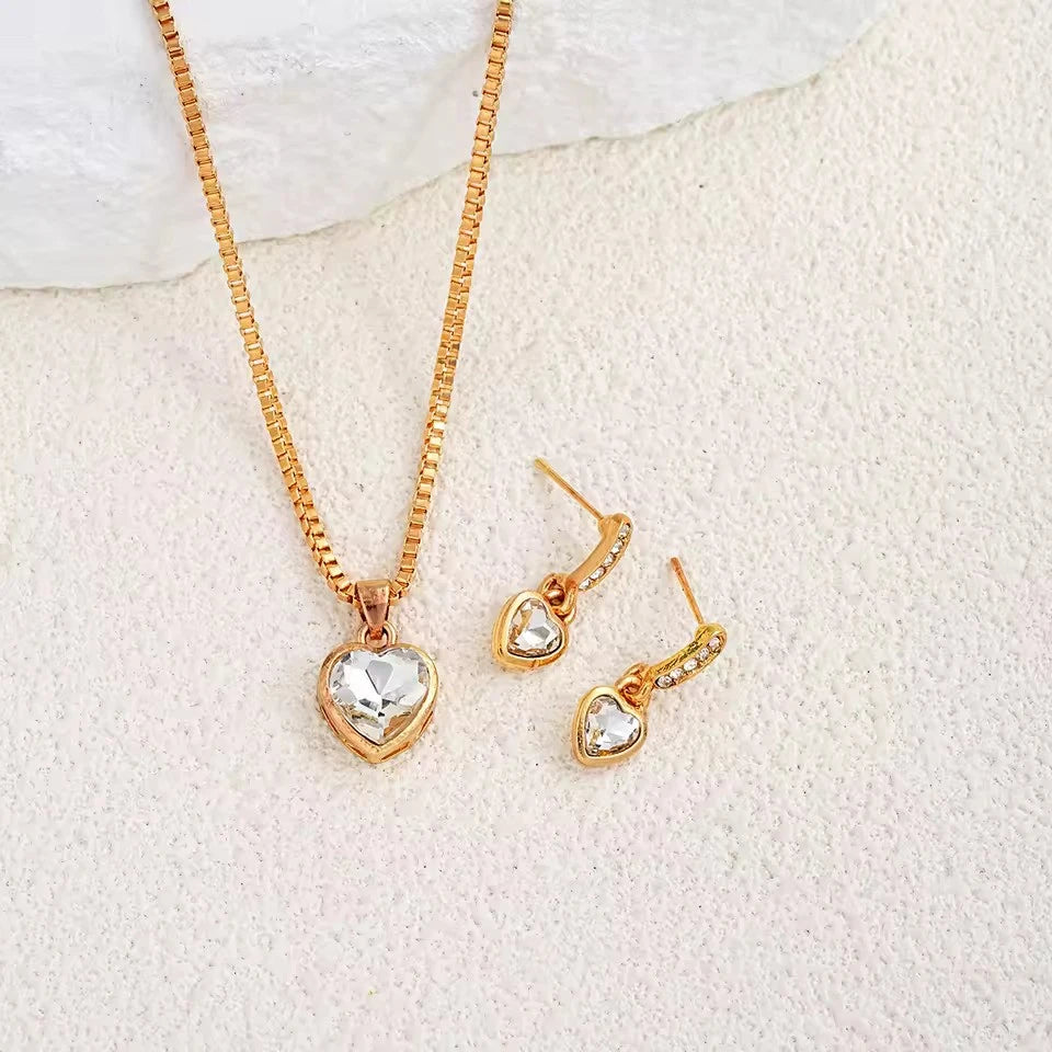 Eternal Love Heart Jewelry Set – Sparkle with Elegance
