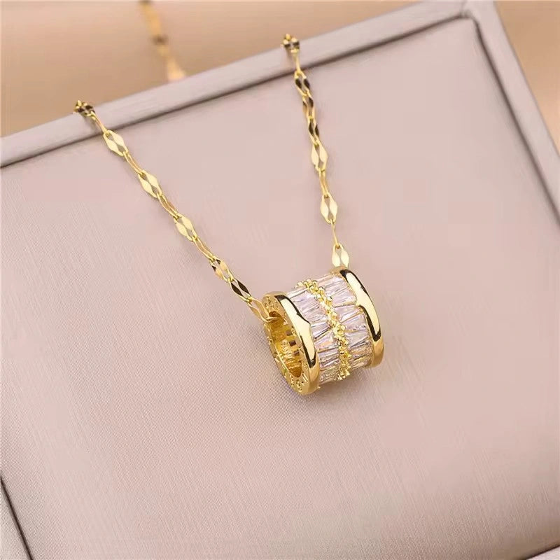 Luxury 3-Color Lucky Beads Pendant Necklace