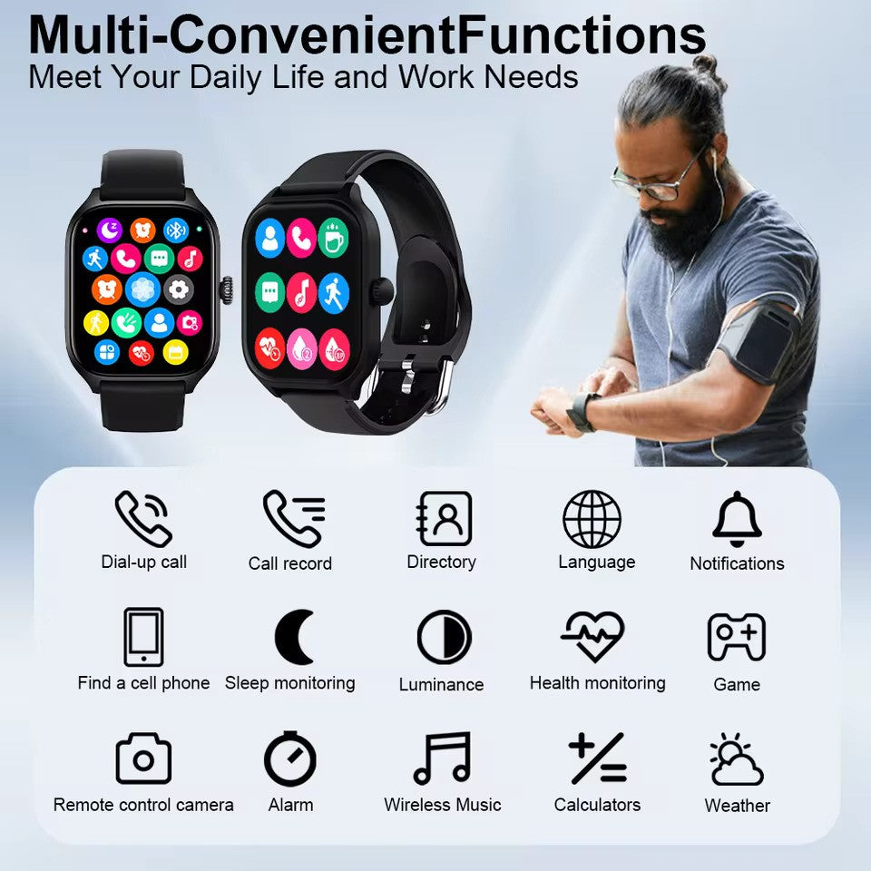 LAXASFIT H9 Smartwatch – Stay Connected & Healthy
