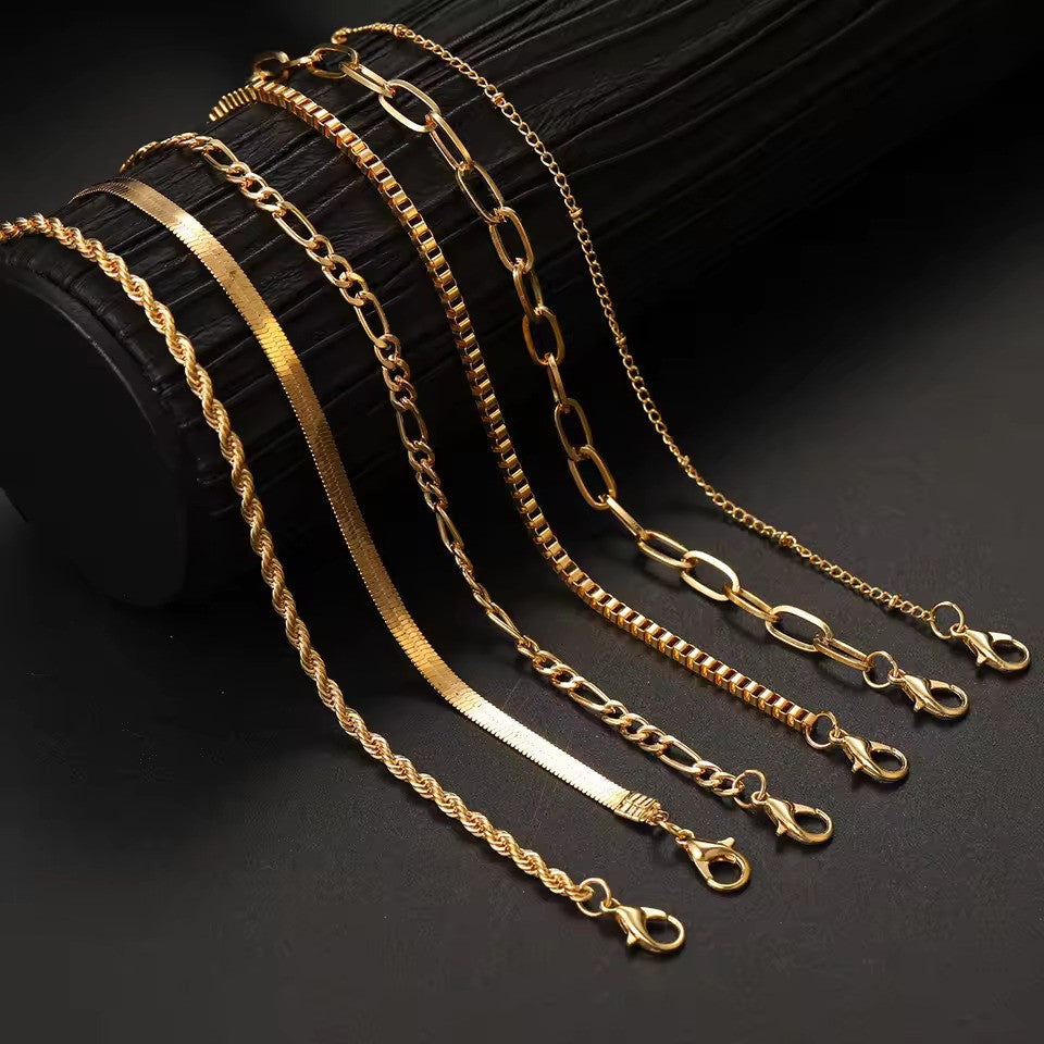 Elegant & Chic: 6-Piece Stackable Bracelet Set!