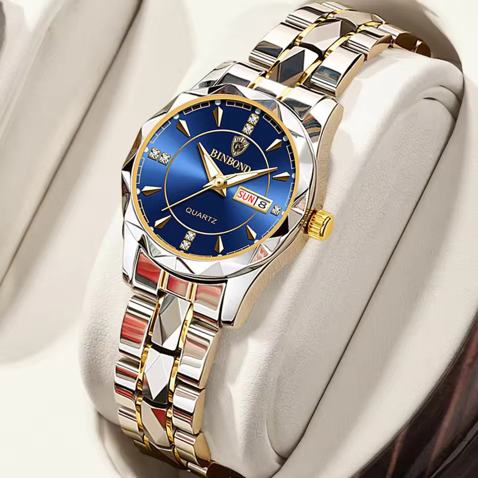 BINBONG Luxury Women’s Quartz Watch – Elegant, Waterproof, and Luminous Gift Idea