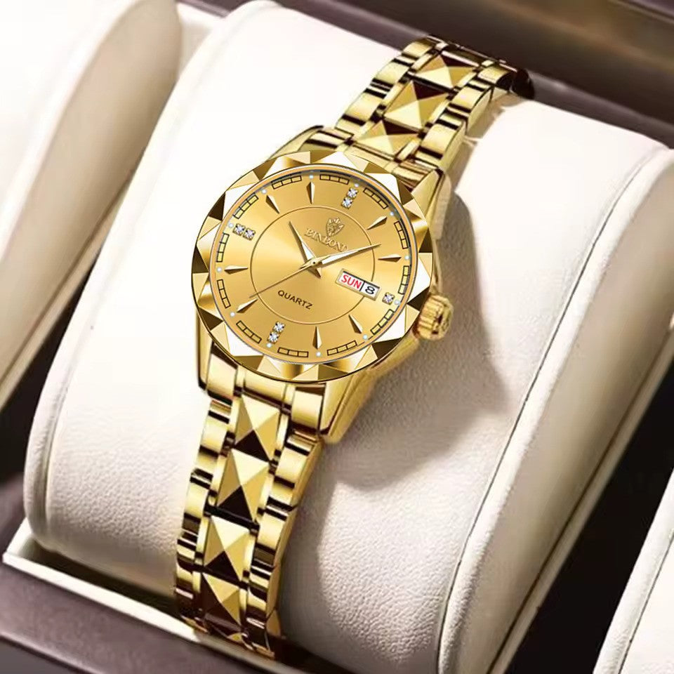 BINBONG Luxury Women’s Quartz Watch – Elegant, Waterproof, and Luminous Gift Idea