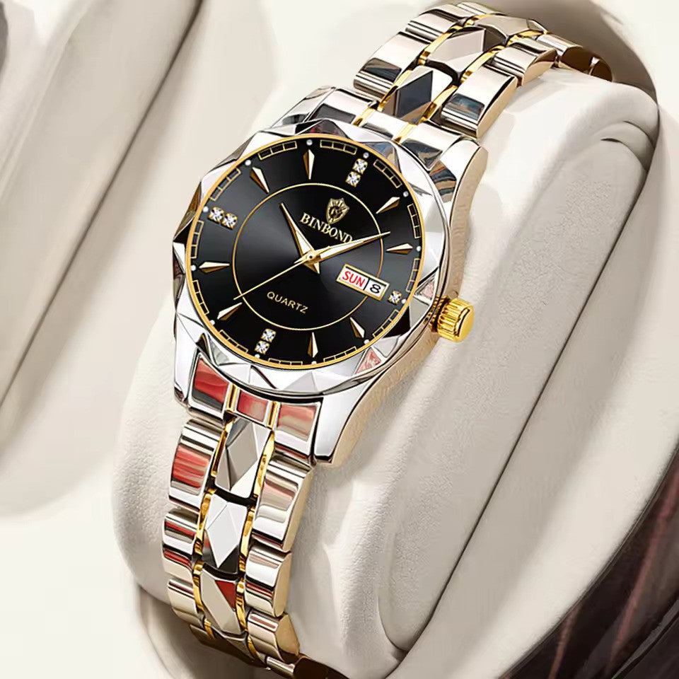 BINBONG Luxury Women’s Quartz Watch – Elegant, Waterproof, and Luminous Gift Idea