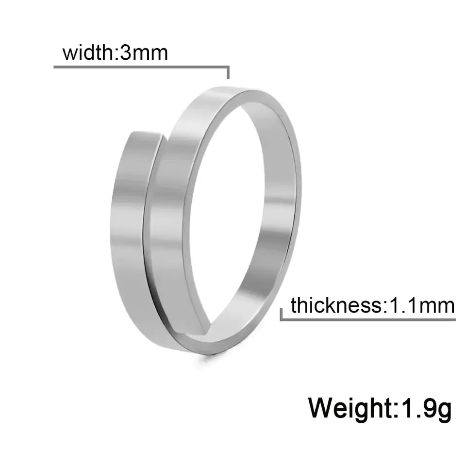 Personalized Engraved Name Ring – Custom Stainless Steel Jewelry