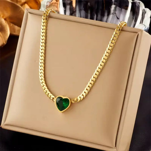 DIEYURO 316L Stainless Steel Necklace - New Multilayer Choker Chain Jewelry for Women