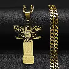 Stainless Steel Ahura Mazda Necklace – Zoroastrian Religion Jewelry Inspired by Persian Empire