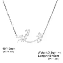 Persian Farsi Poem Pendant Necklace – Vintage Stainless Steel Jewelry for Men & Women
