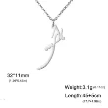 EUEAVAN Persian Calligraphy Necklace – Stainless Steel Farsi Poem Pendant Jewelry