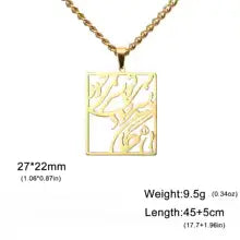 EUEAVAN Farsi Pendant Necklace – Elegant Persian Stainless Steel Gift