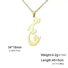 EUEAVAN Persian Calligraphy Pendant – Artistic Iranian Jewelry Piece