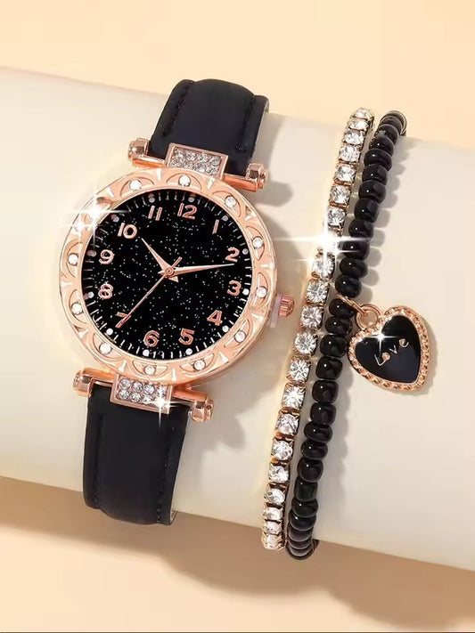Luxury Women's Starry Sky Watch & Bracelet Set