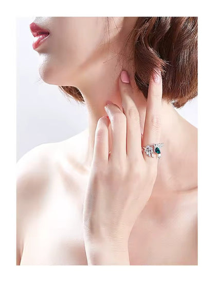 Trendy Adjustable Hummingbird Ring – A Touch of Nature’s Beauty