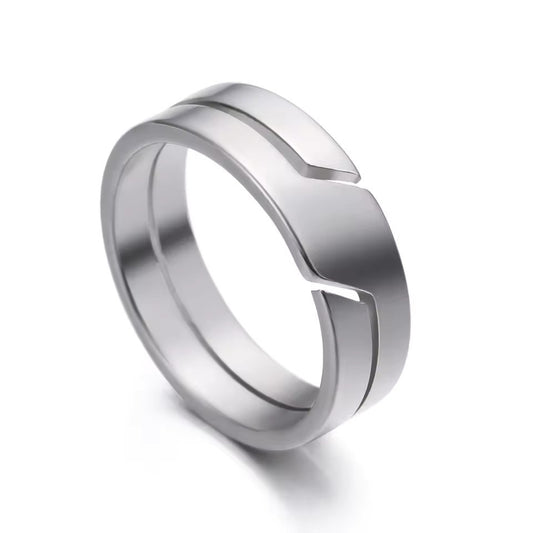 Skyrim Stainless Steel Ring – Minimalist Black Band for Men & Women