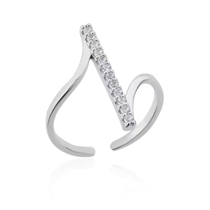 Zircon Geometric Ring – Gold Stainless Steel Adjustable Luxury Jewelry