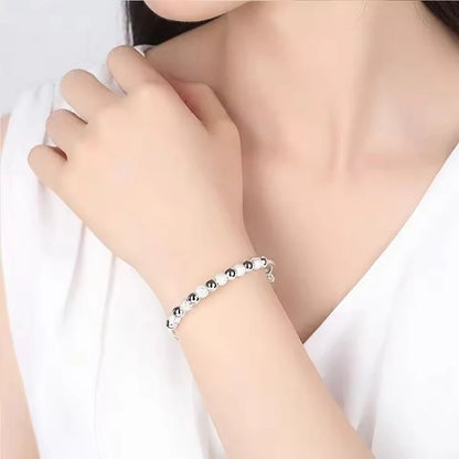 Silver-Color Luxury Beads Bracelets