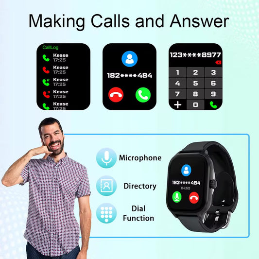 LAXASFIT H9 Smartwatch – Stay Connected & Healthy