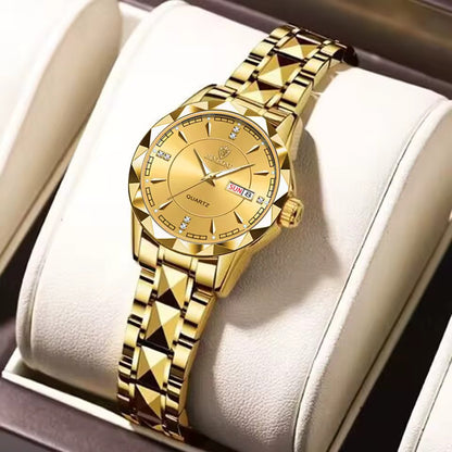 BINBONG Luxury Women’s Quartz Watch – Elegant, Waterproof, and Luminous Gift Idea