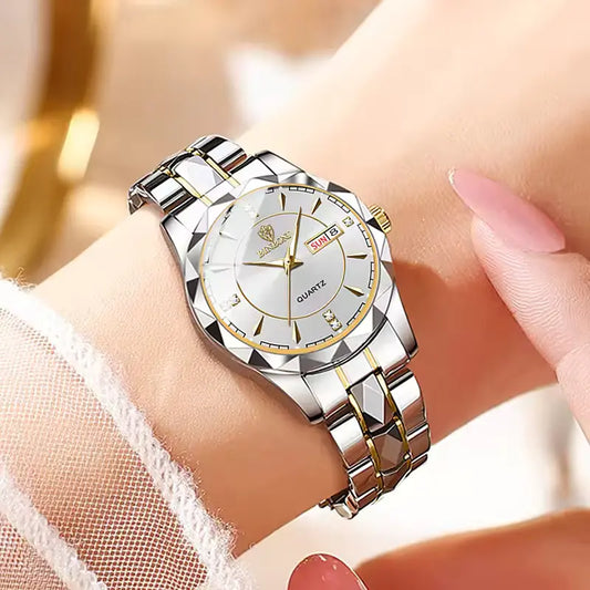 BINBONG Luxury Women’s Quartz Watch – Elegant, Waterproof, and Luminous Gift Idea