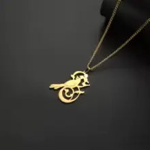 VASSAGO Persian Birdie Pendant Necklace – Vintage Stainless Steel Jewelry